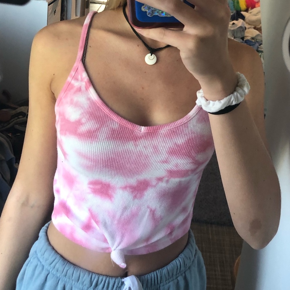 Pink Tie Dyed Tank - Pacsun